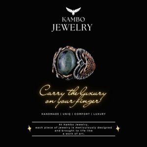 925 Ayar Katı Gümüş Erkek Yüzük, El Yapımı Doğal Yeşil Göz Taşı Yüzük, Doğal Vigor Tasarımı - Görsel 6