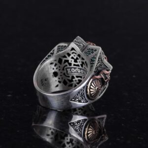 David Yıldızı Yüzüğü, Süleyman Erkek Yüzüğü, 925 Ayar Gümüş Yüzük - Görsel 6