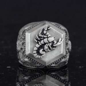 Erkekler için 925 Ayar Gümüş Yüzük, Cesur Sembol Yüzük (Akrep) - Görsel 4