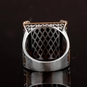 Gerçek Doğal Arizona Turkuaz Taş Yüzük, 925 Ayar Gümüş Yüzük - Görsel 8