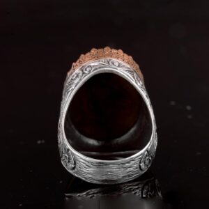 Gümüş Erkek Yüzük, Gökkuşağı Yüzük, Çok Renkli Yüzük - Görsel 6