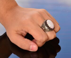 Gerçek Doğal Avustralya Opal Taşlı Yüzük, 7.55 Karat, Kral Yüzüğü, Sterlin Gümüş Yüzük, Nişan Yüzüğü - Görsel 7