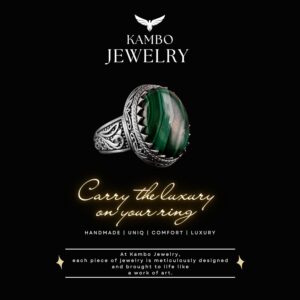 Doğal Taş Yüzük, 925 Ayar Sterlin Gümüş Yüzük Erkekler İçin, Farklı Yüzük - Görsel 4