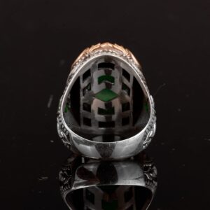 Vintage Erkek 925 Ayar Gümüş Yüzük, Doğal Druzy Kuvars Taş - Görsel 7