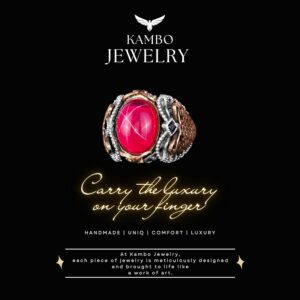 Gerçek Doğal Yıldız Yakut Taşlı Yüzük, 925 Ayar Gümüş Erkek Yüzük - Görsel 7