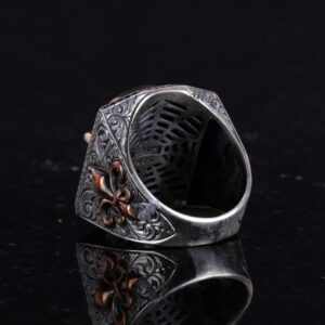 Hayvan Yüzük - Aslan Erkek Yüzüğü - 925 Ayar Gümüş Yüzük Erkekler İçin - Görsel 6