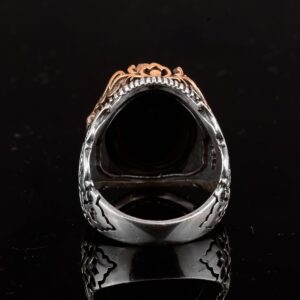 Yıldız Yüzük, Mühür Yüzük, 925 Ayar Gümüş Erkek Yüzük, El Yapımı Yüzük - Görsel 9