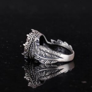 Gerçek Doğal Taş Yüzük - El Yapımı 925 Ayar Gümüş Takı (Kahverengi Safir) - Görsel 6