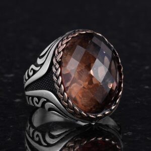 925 Ayar Gümüş Yüzük - Üretilmiş Taş Gümüş Yüzük - El Yapımı Yüzük (Üretilmiş sultanite) - Görsel 5