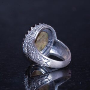 Gerçek Doğal Yıldız Yakutu Taşlı Yüzük, El Yapımı Yüzük, 925 Ayar Gümüş Yüzük Erkekler İçin - Görsel 6