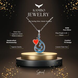 925 Ayar Gümüş, İslami Kolye İnce Takı Doğum Günü Hediyeleri Yıldönümü için Anne Eş Kız Kadın Erkekler için Gümüş Zincir ile - Görsel 8
