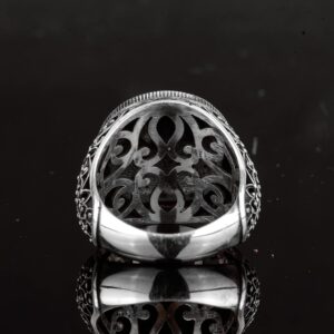 Süleyman Mührü Yüzüğü, Vintage Yüzük, 925 Ayar Gümüş Yüzük Erkekler İçin - Görsel 6