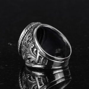 925 Ayar Gümüş Yüzükler - Doğal Taş Seçimi (Cabochon Safir) - Görsel 6