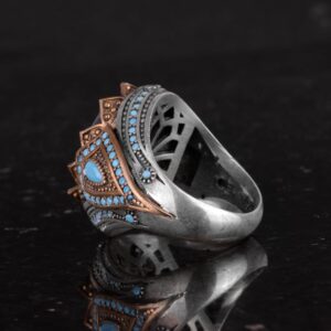 Gerçek Doğal Taş Yüzük - El Yapımı 925 Ayar Gümüş Yüzük (Kyanit) - Görsel 7