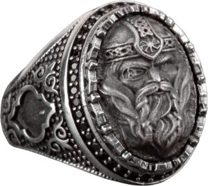 925 Ayar Gümüş Erkek Viking Savaşçı Yüzük - Cesur ve Tarihi Tasarım, Günlük Kullanım ve Özel Günler İçin İdeal - Görsel 1