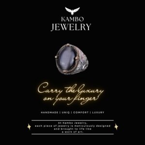 925K Ayar Gümüş Yüzükler Premium Oluşturulmuş Taşlarla (Siyah Kedi Gözlü) - Görsel 6