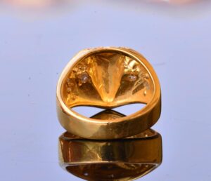 Gerçek Elmas Taş Yüzük, 2.5 Karat Baykuş Yüzüğü, Gümüş Altın Kaplama - Görsel 8