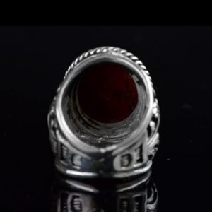 Erkekler için Zarif Taş Koleksiyonu: 925 Ayar Gümüş Yüzükler - Doğal Taş Seçimi (Kan Taşı) - Görsel 8