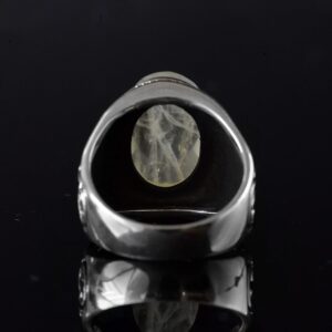 Gerçek Doğal Taş Yüzük, 925 Ayar Gümüş Yüzük (Limon Kuvars) - Görsel 8