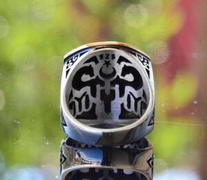 İslami Erkek Yüzüğü, İslami Takı, 925 Ayar Gümüş Yüzük - Görsel 5