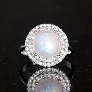 Gerçek Doğal Aytaşı Kadın Yüzük - 925 Ayar Gümüş Şık Tasarım - Görsel 4