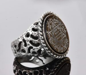 Davud of Star, Süleyman Tılsımı 925 Ayar Gümüş Erkek Yüzük - Spiritüel Koruma - Görsel 4