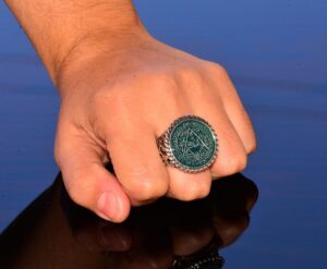 İslami Yüzük, Dini Yüzük, Süleyman Mührü Yüzüğü, Gümüş Yüzük - Görsel 7