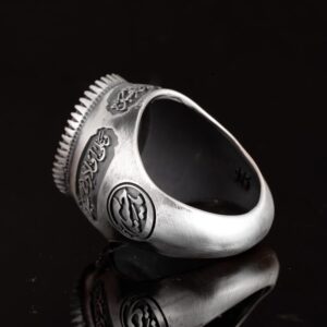 Gerçek Doğal Arizona Turkuaz Taş Yüzük, Erkek Yüzüğü, 925 Ayar Gümüş Yüzük - Görsel 8