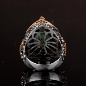 925 Ayar Gümüş Yüzük, Gerçek Doğal Drusy Kristal Kuvars Taşı Yüzük - Görsel 7