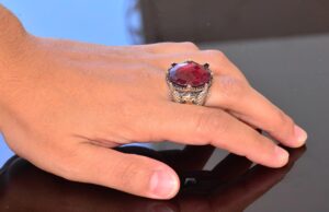 Gerçek Yakut Doğal Taş Yüzük, 16.80 Karat, Pençe Yüzük - Görsel 6