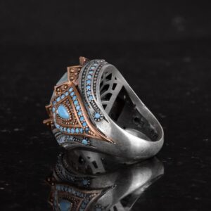 Gerçek Doğal Taş Yüzük - El Yapımı 925 Ayar Gümüş Yüzük (Amazonit) - Görsel 7