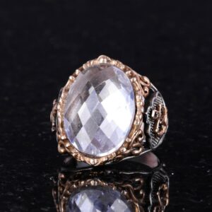 Kristal Taş Yüzük, 925 Ayar Gümüş Yüzük, Erkekler İçin Yelkenli Halat Gümüş Yüzük, Çeşitli ve Farklı Koleksiyon - Görsel 4