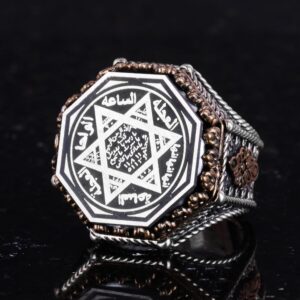 Sekizgen Tasarım - Yüzük - El Yapımı 925 Ayar Gümüş Takı (Davud Yıldızı) - Görsel 6