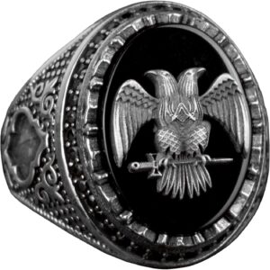 925 Ayar Gümüş Çift Başlı Kartal Simgesi ile Erkek Yüzük - Erkekler için Sembolik ve Güçlü Takı - Görsel 1