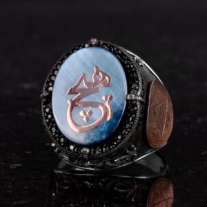 Özgün Desenli Yüzük - Davud Yıldızı Yüzüğü - El Yapımı Yüzük - 925 Ayar Gümüş Erkek Yüzüğü (Osmanlıca) - Görsel 6