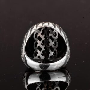 İslami Yüzük Erkek Yüzük, El Yapımı Yüzük, 925 Ayar Gümüş Erkek Yüzük - Görsel 7