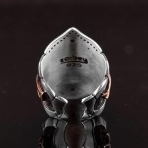 Okçular Yüzüğü, Davut Yıldızı Yüzüğü, İslami Başparmak Gümüş Erkek Yüzüğü, 925 Ayar Gümüş Yüzük (Ayarlanabilir) - Görsel 6