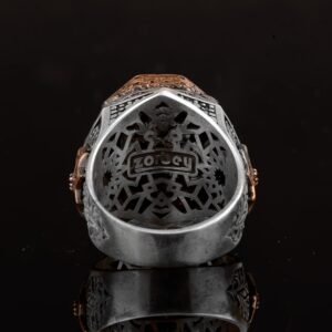 David of Star Solomon Tılsım Yüzüğü - 925 Ayar Gümüş Erkek Yüzüğü - Görsel 7