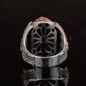 Sodalit Doğal Taş, 925 Ayar Gümüş Erkek Yüzük, Gümüş Erkek Aksesuarları, Erkek Yüzük Tasarımı, Mavi - Görsel 9