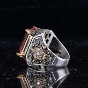 925 Ayar Gümüş El Yapımı Taş Yüzük (Sultanit Yapay Taş) - Görsel 7