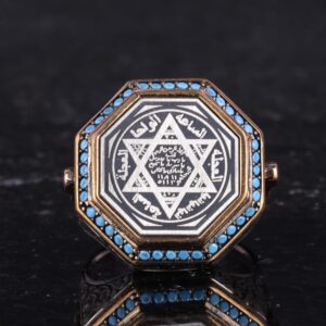 925 Ayar Gümüş Yüzük, Davud Yıldızı Yüzüğü, Süleyman'ın Mühürü Erkek Yüzüğü, Dini Erkek Yüzüğü (Özelleştirilebilir) - Görsel 4