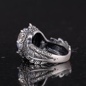 El Yapımı 925 Ayar Gümüş Yüzük ile Gerçek Doğal Taş - Pietersite - Görsel 7