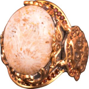 Gerçek Doğal Mercan Taşı Yüzük, El Yapımı Yüzük, Sultan Yüzüğü - Görsel 1