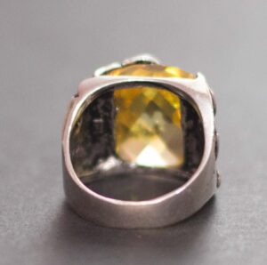 Erkekler için 925 Ayar Gümüş Aslan Yüzük - Yaratılmış Sitrin Taşı ile - Cesur ve İhtişamlı Tasarım - Görsel 5