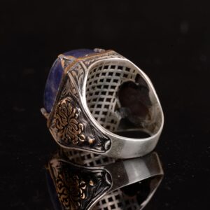Gerçek Doğal Tanzanit Taşlı Yüzük, El Yapımı Yüzük, 925 Ayar Gümüş Yüzük Erkekler İçin - Görsel 7