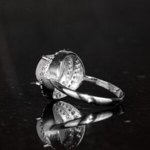 Gerçek Doğal Aytaşı Kadın Yüzük - 925 Ayar Gümüş Şık Tasarım - Görsel 7