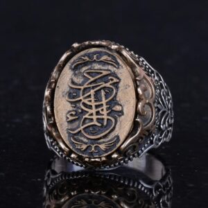 El Yapımı Dini Takı Erkekler İçin, 925 Ayar Gümüş Yüzük, Sembol Yüzük (Model-4) - Görsel 5