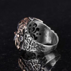 El Yapımı 925 Ayar Gümüş Erkek Yüzük - Farklı Tasarım (Oluşturulmuş Oniks) - Görsel 7