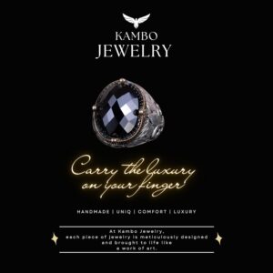 925 Ayar Gümüş Yüzükler Premium Oluşturulmuş Taşlarla (Oluşturulmuş Oniks) - Görsel 6