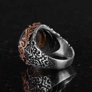 Gerçek Doğal Taş El Yapımı Yüzük - 925 Ayar Gümüş El Yapımı Yüzük - Şık Farklı Yüzük (Kyanit) - Görsel 7